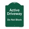 Signmission Active Driveway Do Not Block Heavy-Gauge Aluminum Architectural Sign, 24" x 18", GW-1824-9865 A-DES-GW-1824-9865 - alternate 1